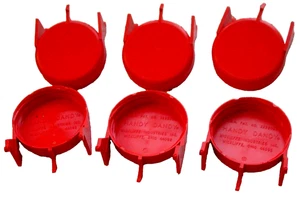 6 Tapas de tarro de comida sistema de almacenamiento de herramientas de tablero de clavijas vintage Wickliffe Handy Dandy de 1/8" - Imagen 1 de 18