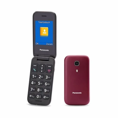  Telefono Cellulare Panasonic KXTU400EXR Rosso Bordeaux GARANZIA EU - Immagine 1 di 2