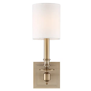 Crystorama Lloyd 14" Wall Sconce in Aged Brass - Picture 1 of 2