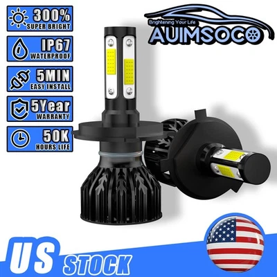 Faros LED altos/bajos súper brillantes para Mitsubishi Expo 1992-1995 2x 9003 H4 Foto 1 de 4