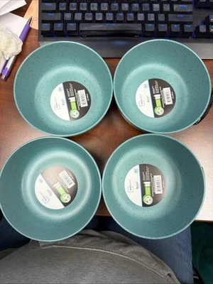 Tazón de plástico ecológico Mainstays pizarra acuática 30 oz Foto 1 de 4