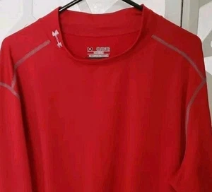 4XL Under Armour Red Cold Gear Compression Long Sleeve Shirt Mens Activewear - Picture 1 of 5