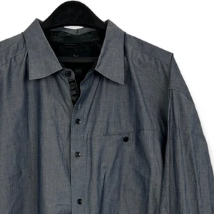 Marc Ecko Cut & Sew Men's XXL Flip Cuff Button Up Long Sleeve Shirt Blue *read - Picture 1 of 6