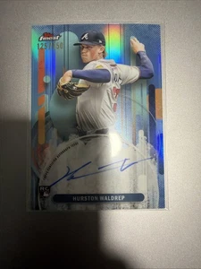 2025 Topps Finest Hurston Waldrep RC ON CARD Auto Blue /150 Braves #FA-HW - Bild 1 von 7