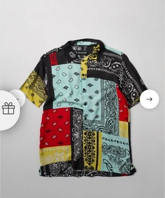 Exclusive Bandana Print Intersect West Coast Inspired Button Men’s Size XL - Image 1 of 2