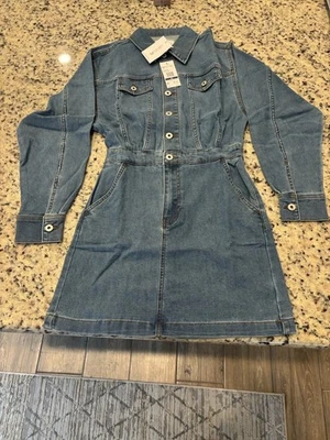 Vestido vaquero para mujer - Vestido vaquero - Vestido vaquero azul Jessica Simpson Foto 1 de 4