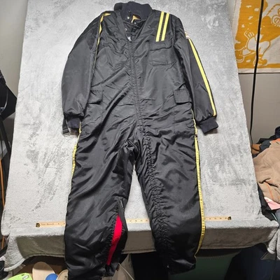 Traje de moto de nieve aislado Bombardier Ski-Doo de colección para hombre negro 1967 logotipos Foto 1 de 4