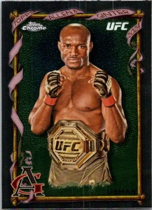 2024 Topps Chrome UFC #AAG-27 Kamaru Usman Allen & Ginter - Picture 1 of 2