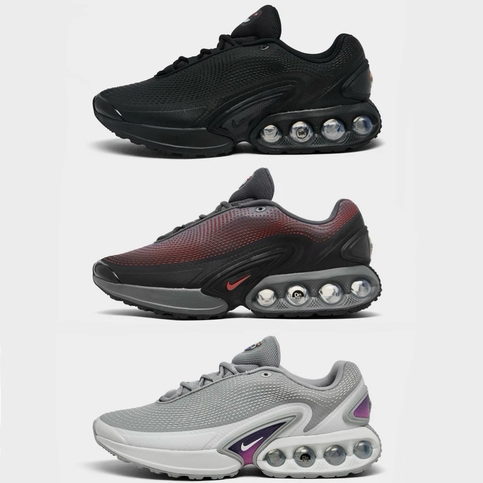 Nike Air Max DN Triple Negro/Gris/Rojo Para Hombres Talla 8-13 Tenis Zapatos de Entrenamiento Foto 1 de 4