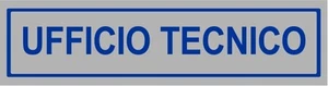 Tabelle cartello segnaletica ufficio tecnico in alluminio 210x52,5 mm - Picture 1 of 1