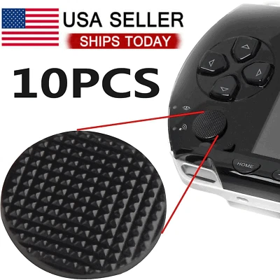 10 x Black Cap For Sony Playstation PSP 1000 Analog Joystick Thumb Button Stick - Image 1 of 4