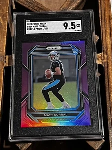2022 Prizm Matt Corral RC Purple Prizm 1/125 Carolina Panthers SGC 9.5 - Picture 1 of 2