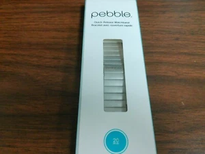 Original Pebble Time Rund Uhrband 20 mm Edelstahl Modell 61105, passend 20 mm - Bild 1 von 2