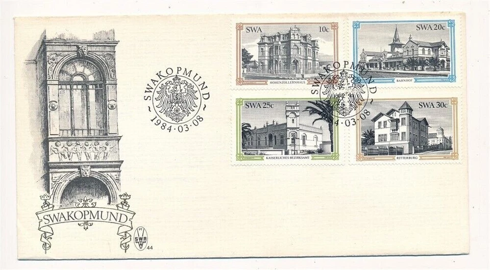 D410881 South West Africa SWA FDC Swakopmund Buildings Architecture - Image 1 of 1