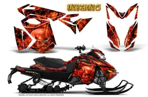 KIT DE GRÁFICOS SKI-DOO REV XS MXZ RENEGADA MOTO DE NIEVE TRINEO CREATORX ROJO FUEGO - Imagen 1 de 1