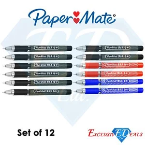 Set of 12 Paper Mate Ink Joy Gel Pens 0.5mm Fine Point Nib Blue/Black/Red - Picture 1 of 1
