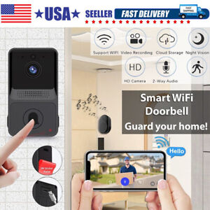 Smart Wireless WiFi Doorbell Intercom Video Camera Door Ring Bell Chime Security