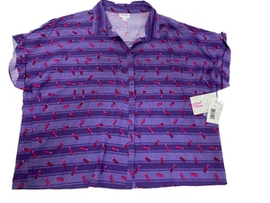 LuLaRoe Amy Lipstick Tube Pattern Top NWT Size M - Picture 1 of 10