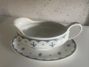 Thomas Bavaria Porzellan Strohblume Weiß Blau Sauciere - Bild 1 von 7