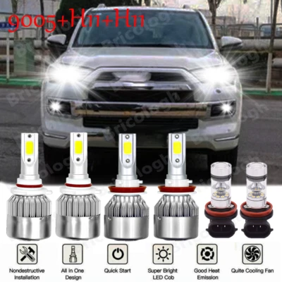 Kit de bombillas LED haz alto/bajo + luz antiniebla para Toyota 4Runner 2012-2020 Foto 1 de 4