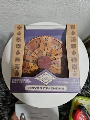 True Genius Mayan Calendar Wood Brain Teaser Puzzle Difficulty 5 Stars - Image 1 of 2