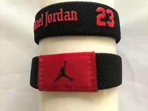 Sports NBA Basketball elastic stretch polyester spandex wristband MICHEAL JORDAN - Picture 1 of 4