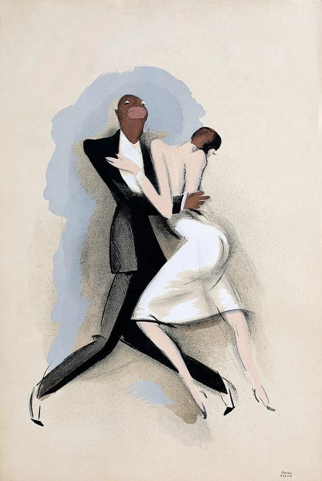 Dance Art Print – Paul Colin 1925 – Art Deco Jazz Age Illustration to Frame - Image 1 of 2