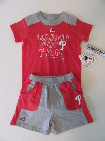 NWT Philadelphia Phillies 24mo Baby Shirt & Shorts 2 Toddler Baseball MSRP $38 Cover