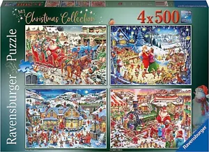 Ravensburger Roy Trower Christmas Collection 4 x 500 Pc Puzzle - Ships FREE! - Picture 1 of 5
