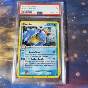 Pokemon Blastoise 1/17 Olo Raro Pop Series 3 PSA 1 POVERO - Foto 1 di 2