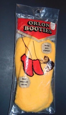  BOTINES Orlon Vintage años 60 70 ¡NUEVOS en Paquete! Autobús escolar amarillo dorado ¡GENIAL! Foto 1 de 4