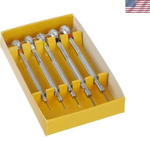 2868 Set of 5 Chrome Plated Brass Screwdrivers Watch Repair Kit - Picture 1 of 3