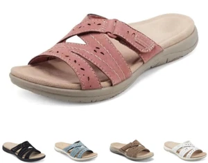 Ciabatte donna ortopediche flat mules estive comode punta aperta sandali scarpe misura - Foto 1 di 15