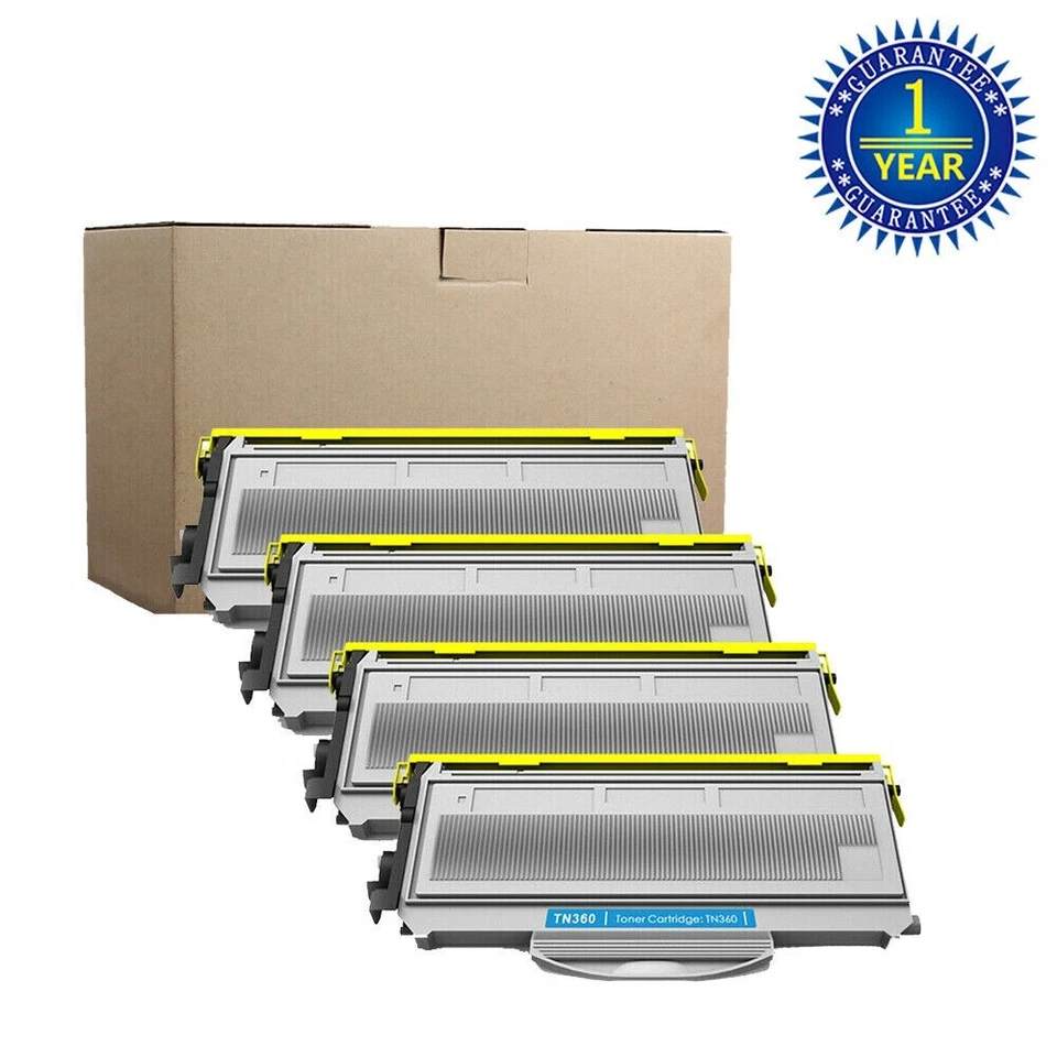 4 Pk TN360 Toner Cartridge for Brother HL2140 HL2170W MFC7340 MFC7440N MFC7840W - Image 1 of 1