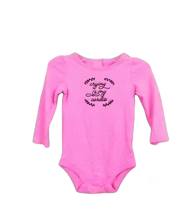 Koala Kids Baby One Piece Crying is my Cardio, Size 9-12 months, Pink, New - Picture 1 of 3