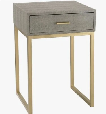 Sterling Industries Shagreen 24 X 16 inch Gray with Gold Accent Table - Image 1 of 2