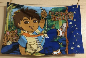 NICKELODEON Nick Jr. GO DIEGO GO! Standard PILLOWCASE ANIMAL RESCUER 2006 - Picture 1 of 4