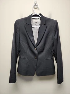 Giacca blazer donna Elie Tahari leggera nera spilla righe taglia 4  - Foto 1 di 7