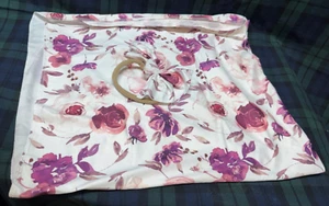 Receiving Blanket for Baby Girl Swaddle with Headband 0-3 Month Purple Flowers - Picture 1 of 10