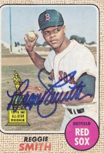 REGGIE SMITH Signed Topps Trading Card #61 ROOKIE JSA STICKER - Bild 1 von 1