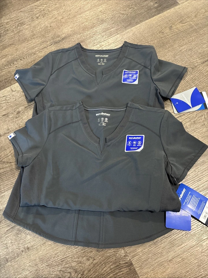 Scrubstar Women's Short Sleeve Antimicrobial Premium Performance Notch Neck Top