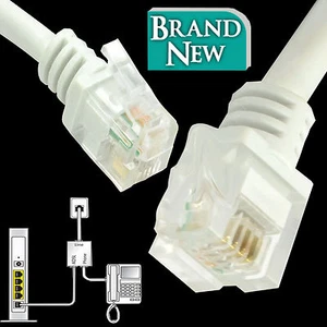 RJ11 to RJ11 ADSL2+ High Speed Broadband Modem Internet Router Phone Cable lot - Picture 1 of 8