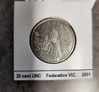 2001 20C Victoria Centenary Of Federation Unc Coin