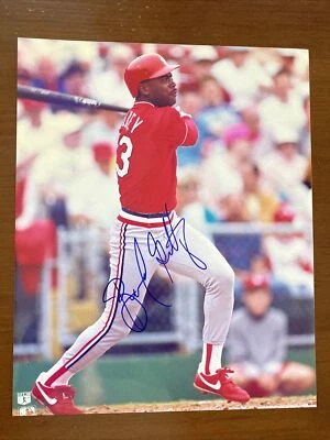 Foto 8 X 10 firmada por Bernard Gilkey de los Cardenales de San Luis Foto 1 de 2