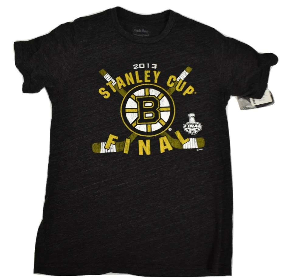Camisa negra Majestic Threads para hombre NHL Boston Bruins 2013 final de la Copa Stanley nueva con etiquetas S Foto 1 de 1