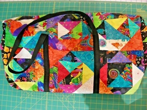 Extra Large Quilt Tote - Vintage Laurel Burch - Fantastic Felines fabrics - Picture 1 of 10