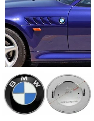 78mm BMW Z3 E36 Rear / Side Emblem 51141970248 -1 Piece - Image 1 of 4
