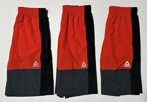 Reebok Shorts Boys Size XXL 18 Athletic Shorts Red Black Classic Youth Lot Of 3 - Picture 1 of 5