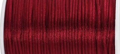 Tarjeta de cordón satinado cola de insecto de 1,5 mm nailon macramé nudo tejido joyería artesanal 50 pies Foto 1 de 2