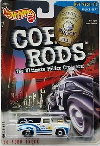 HOT WHEELS KB TOYS EXCL COP RODS KEY WEST FLORIDA POLICE DEPT '56 FORD TRUCK !! - Picture 1 of 3